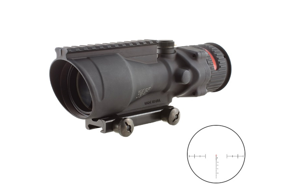 Trijicon ACOG Black Hardcoat Anodized 6x48mm Illuminated Red Chevron 50 BMG Reticle